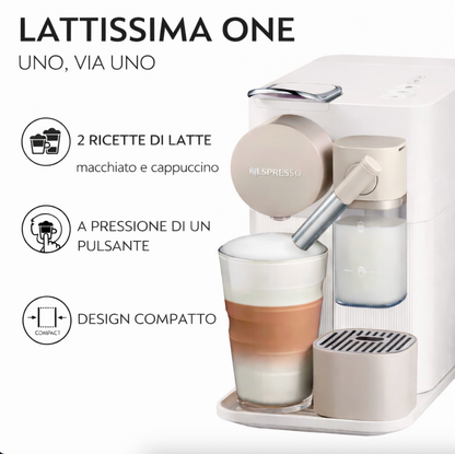 Cafetera Automática - De'Longhi Nespresso Lattissima One ☕️🎁 +100 cápsulas GRATIS