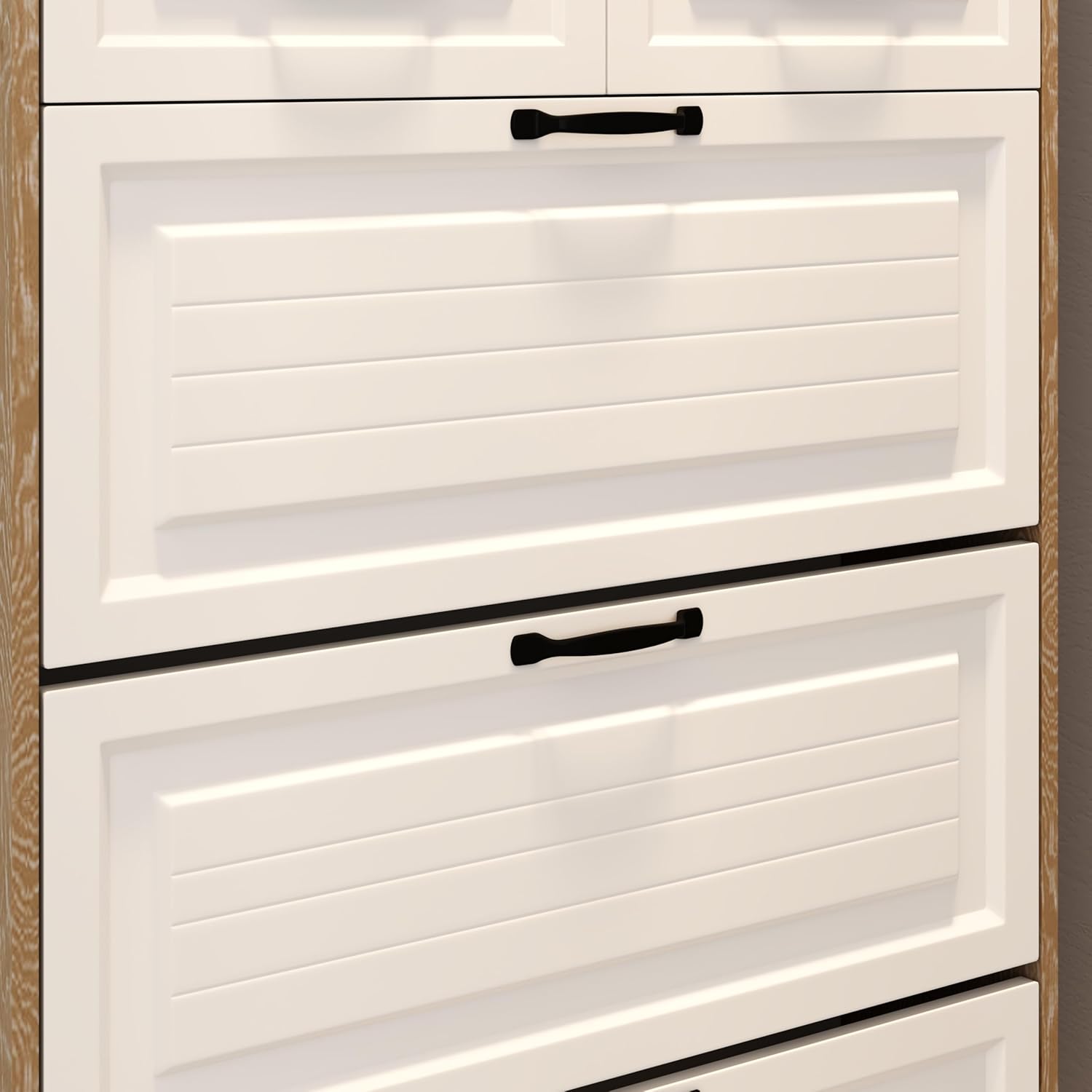 Moderno mobile porta scarpe con 3 cassetti ribaltabili