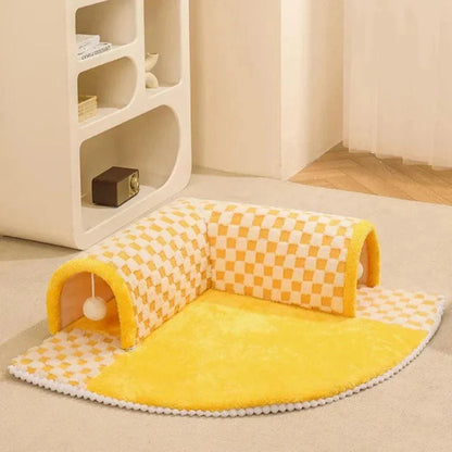 Túnel de alfombra para gatos