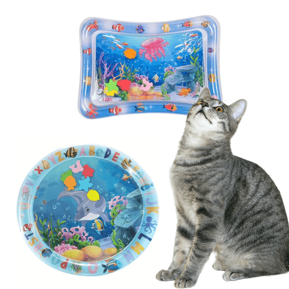 Alfombrilla hinchable de agua para gatos