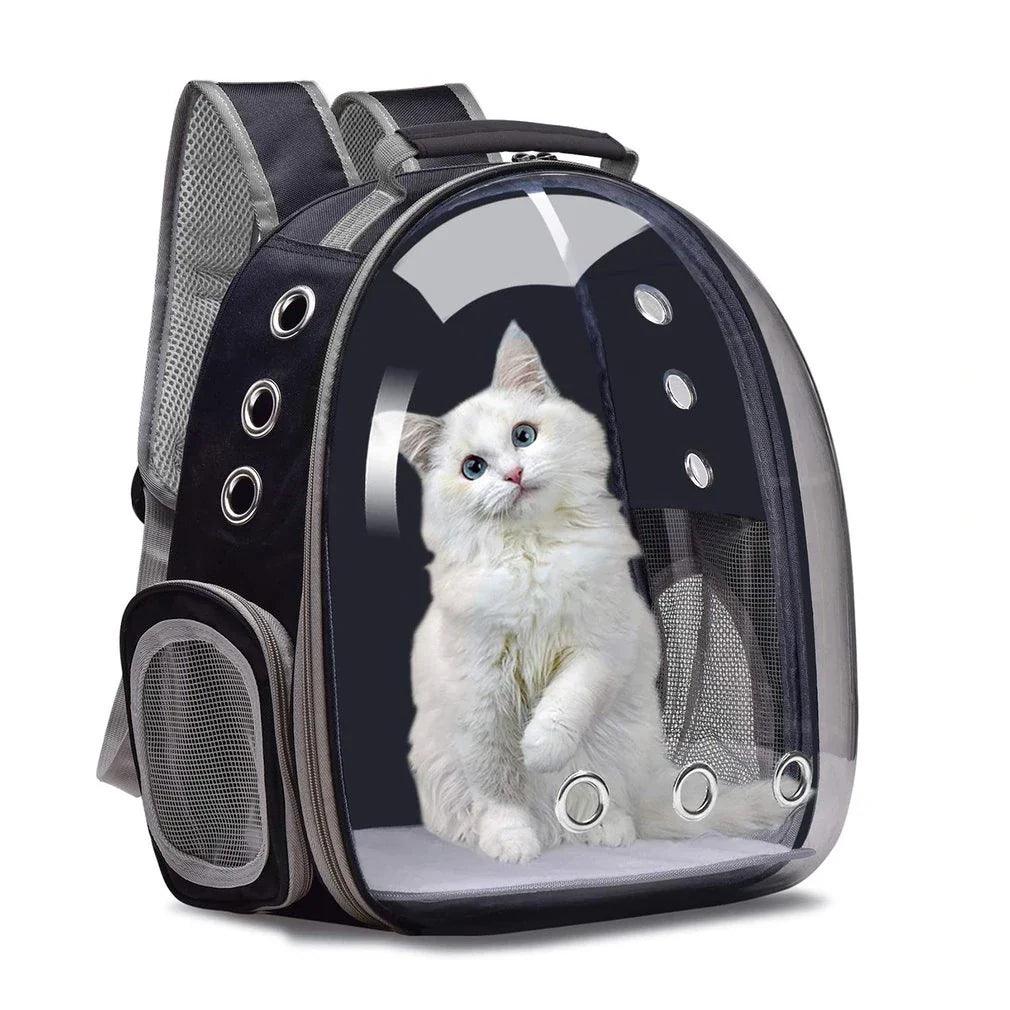 Mochila de transporte espacial para mascotas con visera