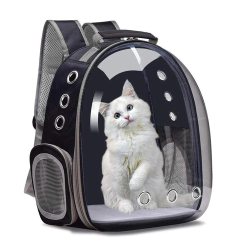 Mochila de transporte espacial para mascotas con visera
