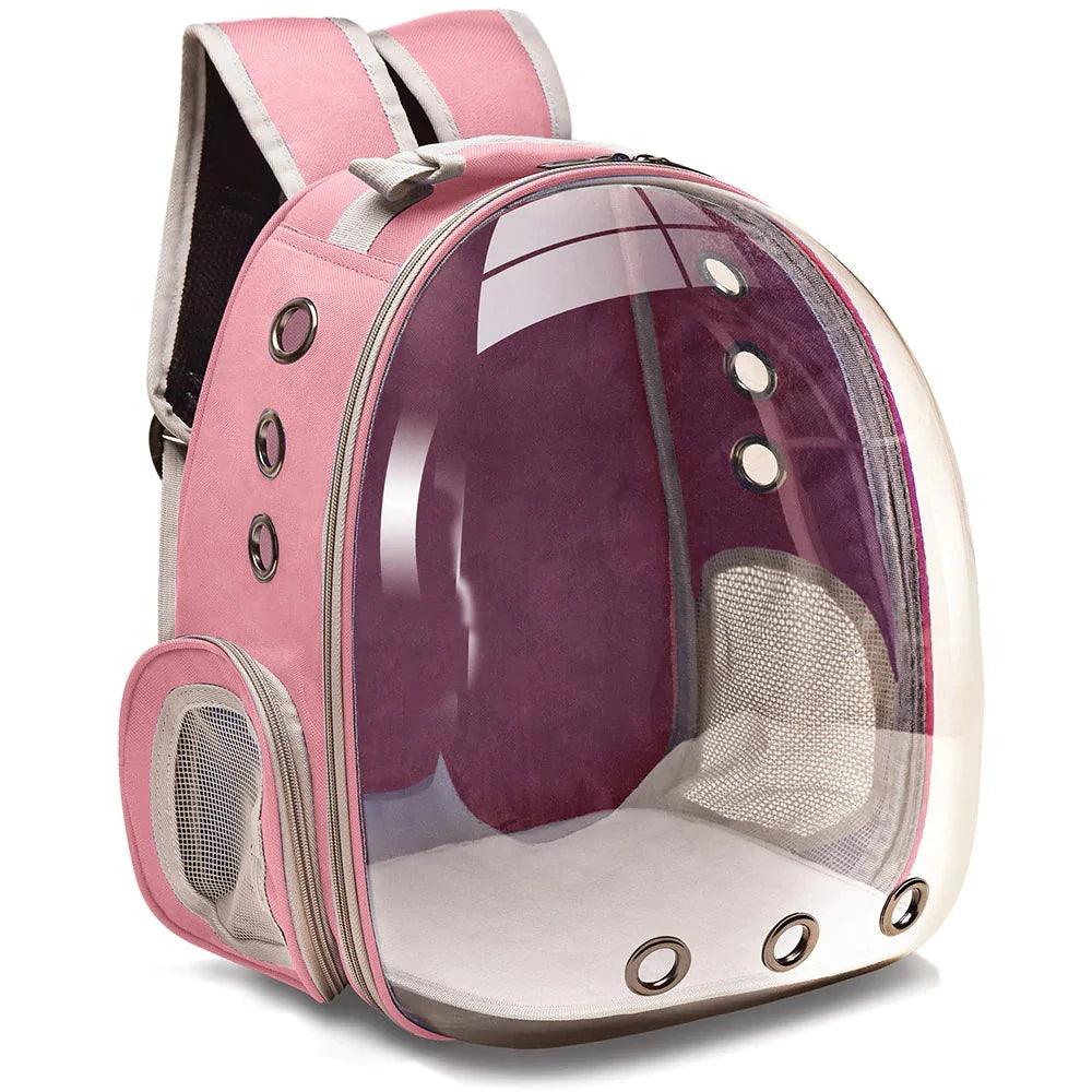 Mochila de transporte espacial para mascotas con visera