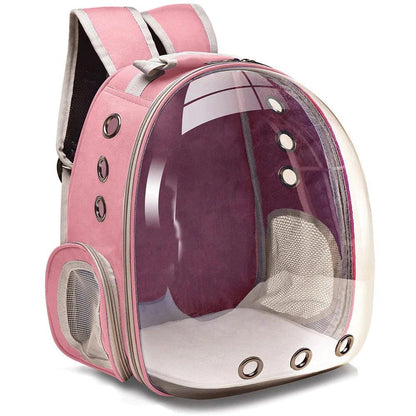Mochila de transporte espacial para mascotas con visera