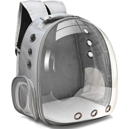 Mochila de transporte espacial para mascotas con visera