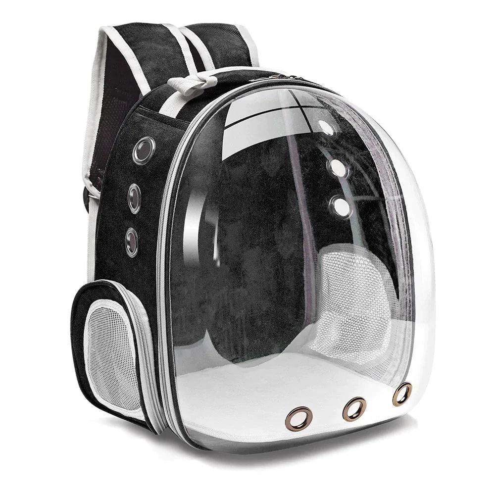 Mochila de transporte espacial para mascotas con visera