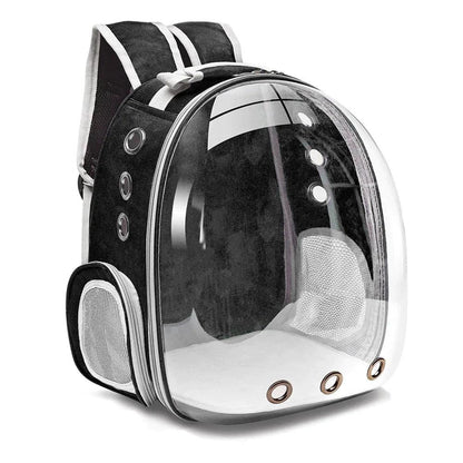 Mochila de transporte espacial para mascotas con visera