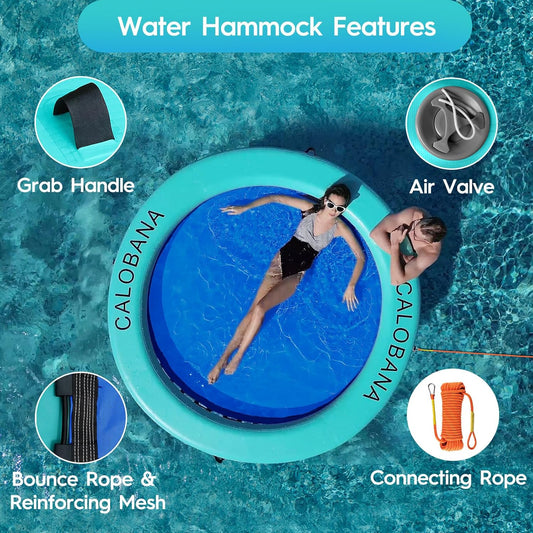 CALOBANA - Hamaca inflable redonda flotante para el agua
