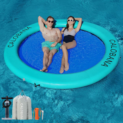 CALOBANA - Hamaca inflable redonda flotante para el agua