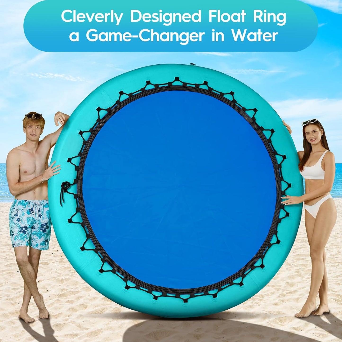 CALOBANA - Hamaca inflable redonda flotante para el agua