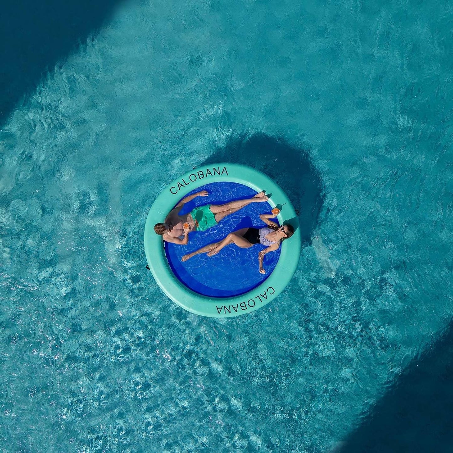 CALOBANA - Hamaca inflable redonda flotante para el agua
