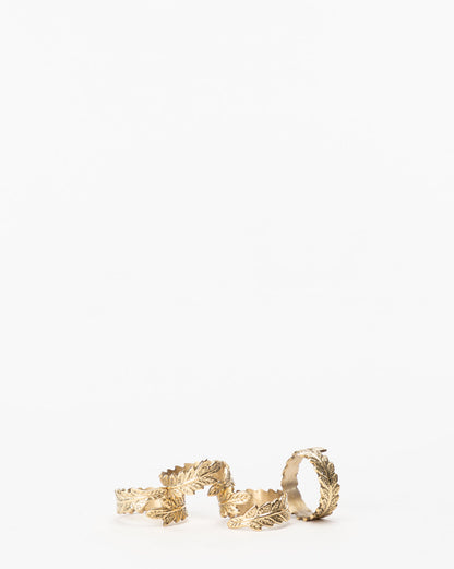 Anillo de latón para servilletas Botánico (Juego de 4)
