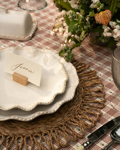 Individual de mesa McGee & Co. x Loeffler Randall Elise de hierba marina