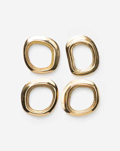 Gilford - Anillos para servilletas de latón (juego de 4)