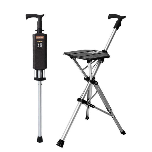 👉 Silla plegable y bastón 2 en 1, automático