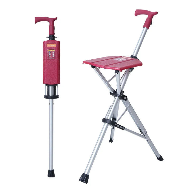 👉 Silla plegable y bastón 2 en 1, automático
