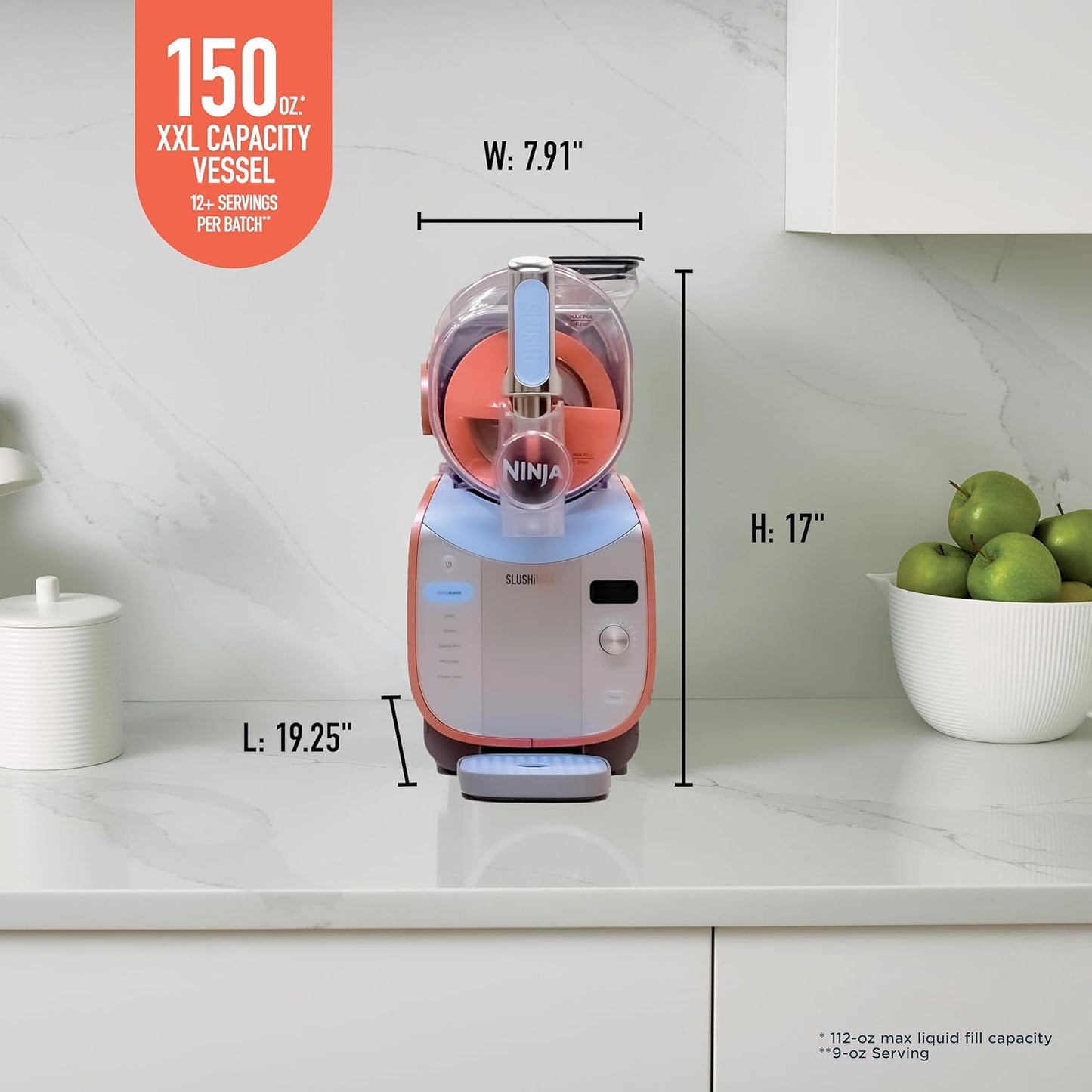 Ninja SLUSHi XXL – Máquina inteligente de granizados de 150 oz, 6 programas, FS605 + libro de cócteles de regalo