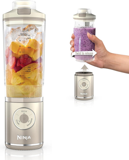 Licuadora Personal Portátil Twist & Go – 3 Programas, Smoothies y Hielo