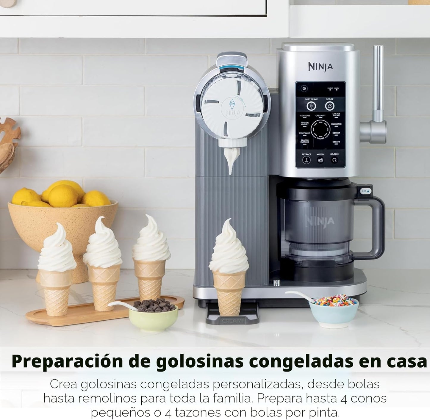 Máquina para hacer helados 13 en 1: prepara helado, sorbete y yogur helado en casa.