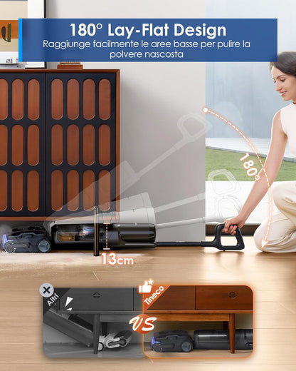 FLOOR ONE S7 Stretch Limpiador a Vapor y Aspiradora Inalámbrica