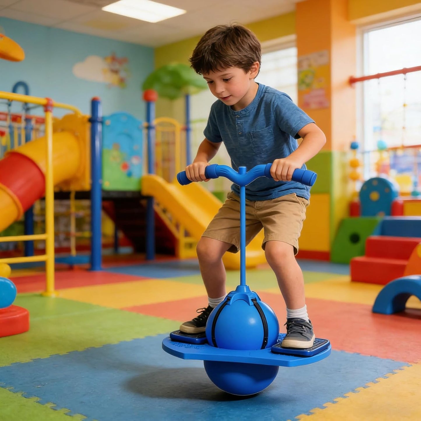 Palla da salto per l’equilibrio con maniglia e pompa per pallone