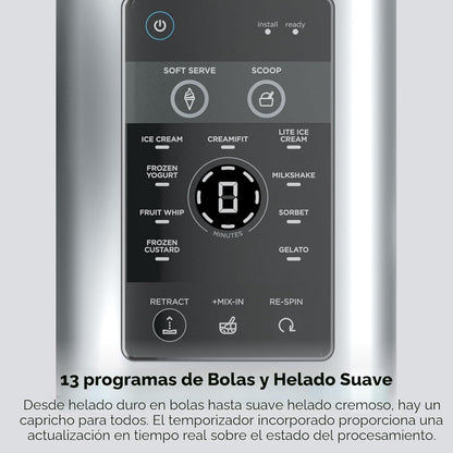 Máquina para hacer helados 13 en 1: prepara helado, sorbete y yogur helado en casa.