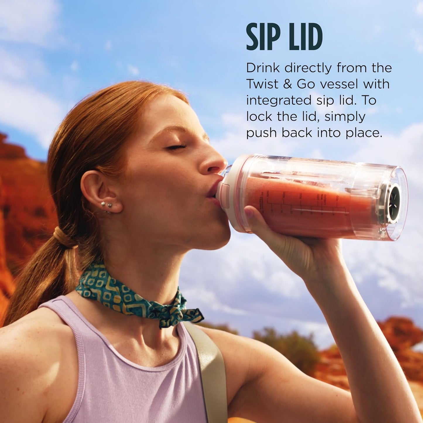 Licuadora Personal Portátil Twist & Go – 3 Programas, Smoothies y Hielo