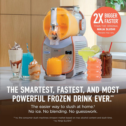 Ninja SLUSHi XXL – Máquina inteligente de granizados de 150 oz, 6 programas, FS605 + libro de cócteles de regalo