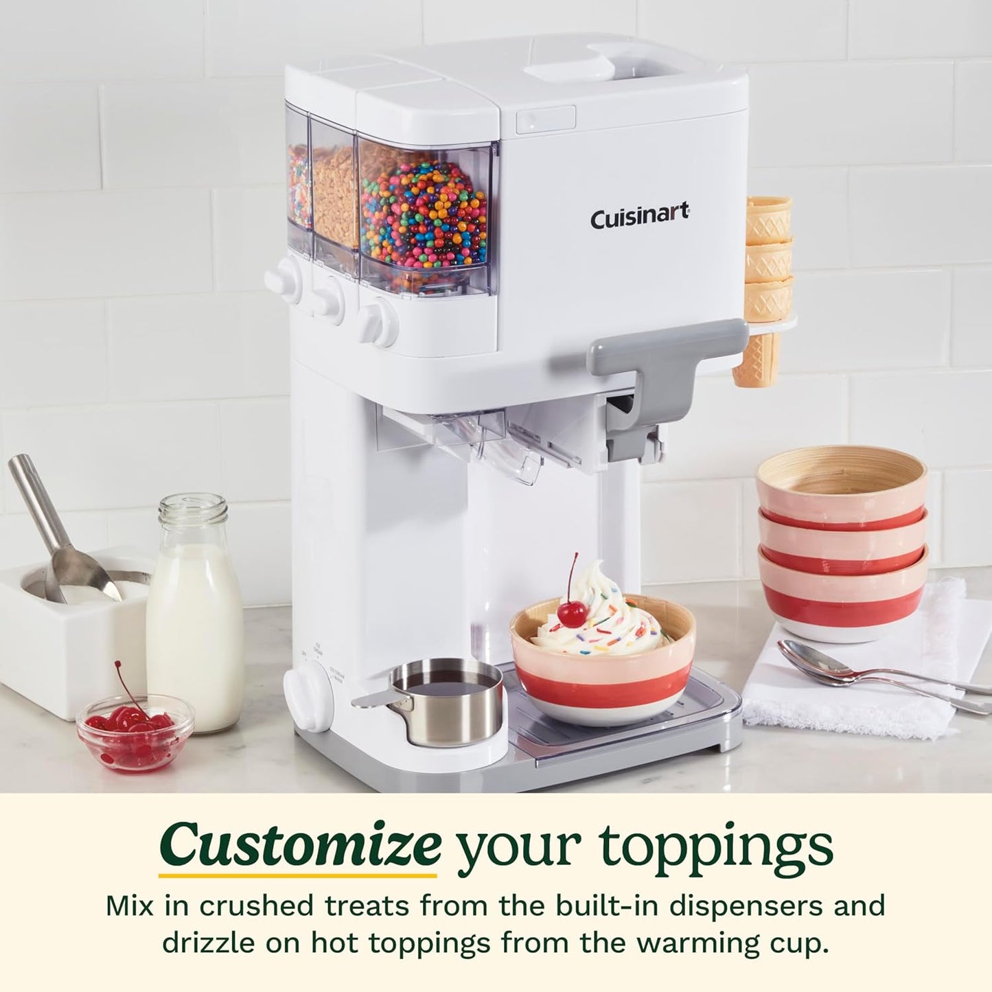 Máquina de helados y yogur soft serve automática de 1,5 L con mezclador | Blanco