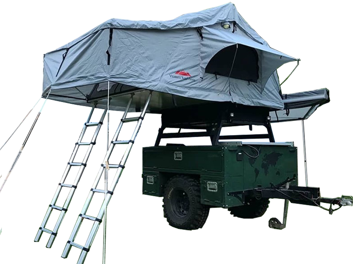 Extended Twin Ladder Ventura Deluxe 1.8 Roof Top Tent (IN STOCK)